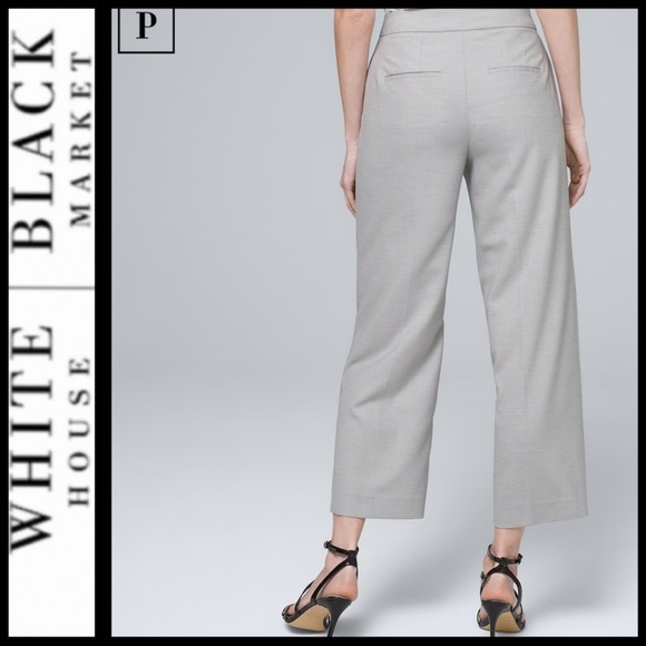 ⭐️HP⭐️NWT WHBM Petite Wide Leg Crop Pants - Picture 4 of 9